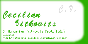 cecilian vitkovits business card